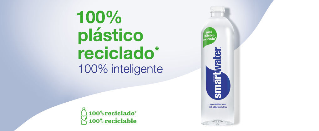 smartwater botella plastico reciclado