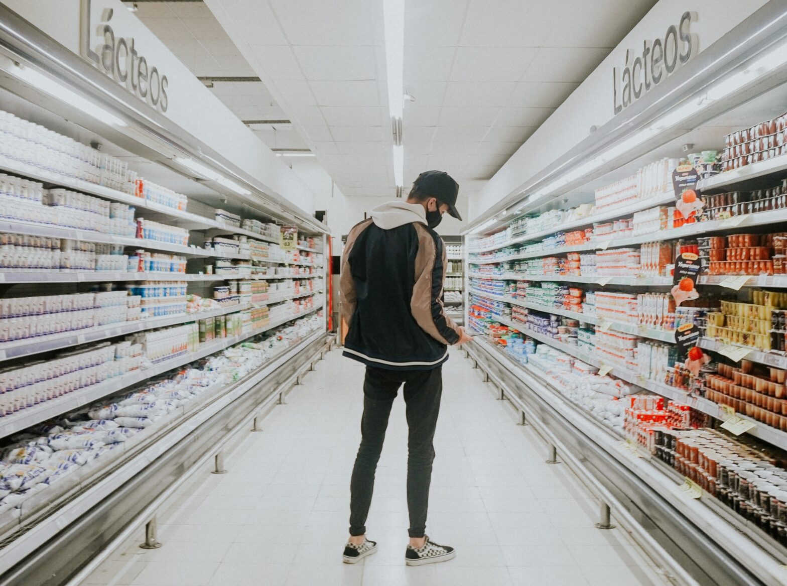 Pasillo yogures supermercado Pasillo yogures supermercado